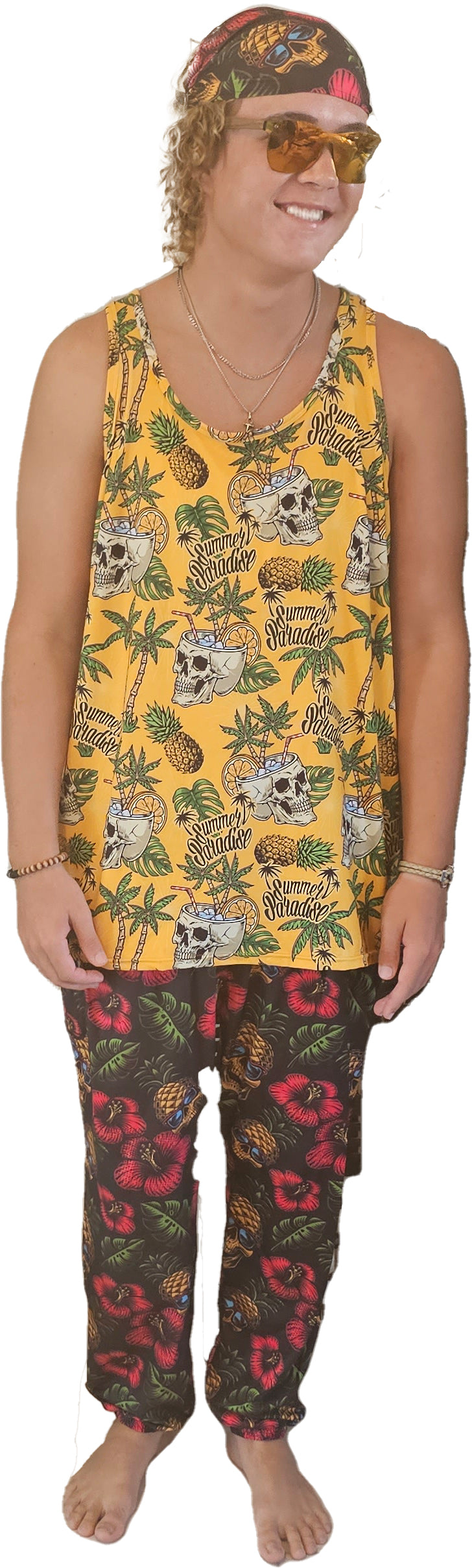 Pineapple Printed Cotton Pant Top