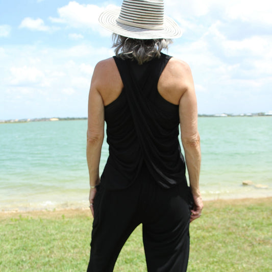 Our Most Popular YOGAZ, Black-Eco-Friendly Modal/Bamboo-Signature Pocket in Pocket Design - YOGAZ