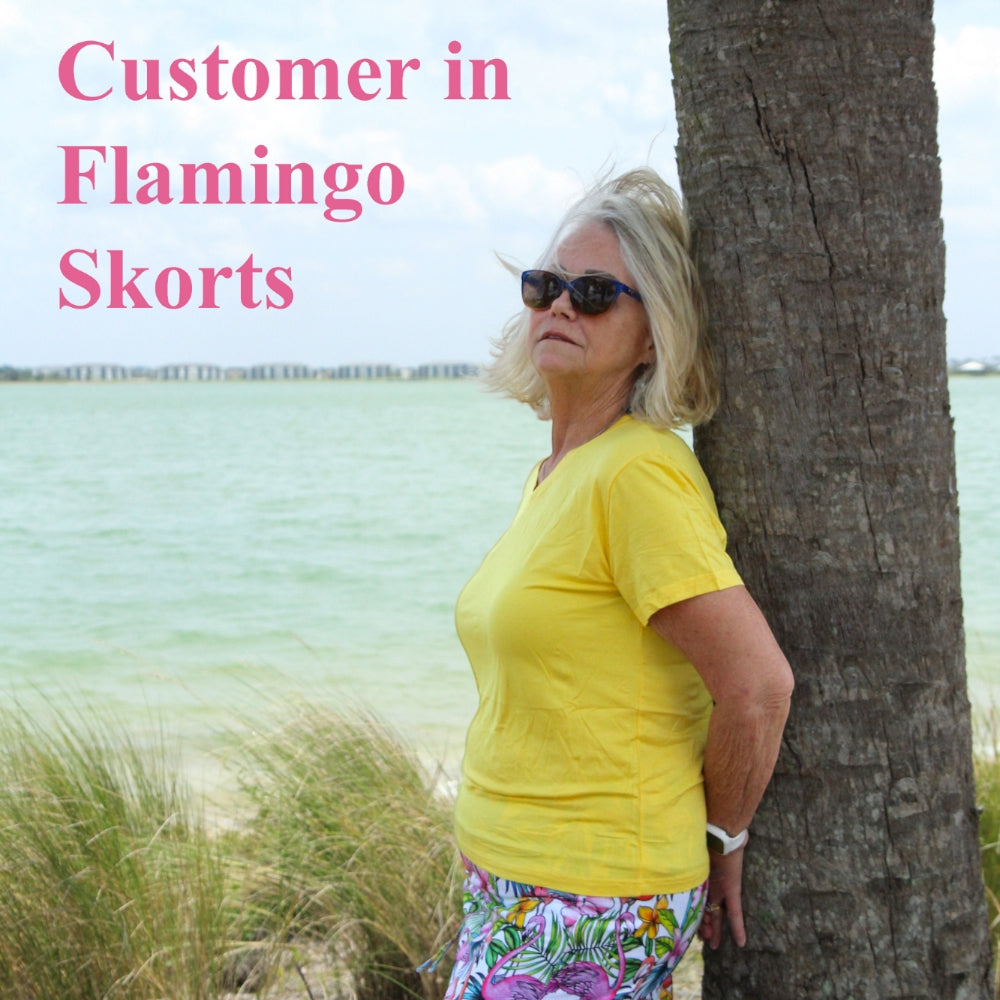 Flamingo Skort - Vibrant Design, Unparalleled Comfort - YOGAZ