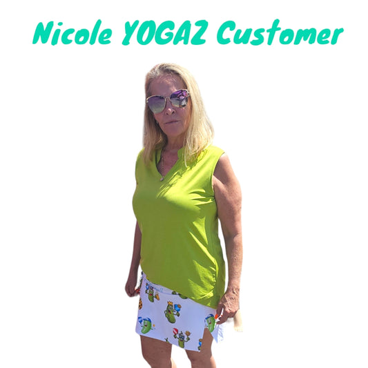 YOGAZ New Pickles Playing Pickleball Skorts are here in Sizes Extra Extra Small to XXL - YOGAZ