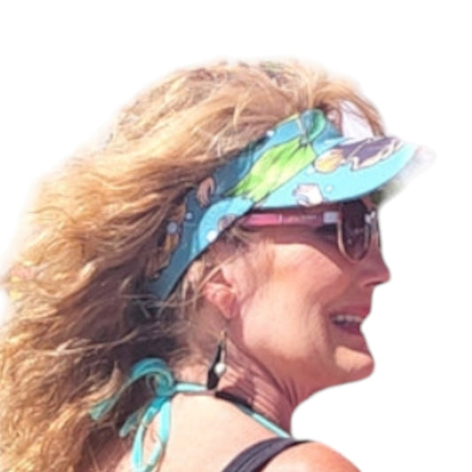 Mermaid Sun Visor with Adjustable Strap & UV Protection - YOGAZ