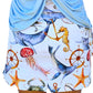 YOGAZ Nautical Skort Ocean Life Print with matching sun visor available Sizes Extra Extra Small to XXL - YOGAZ