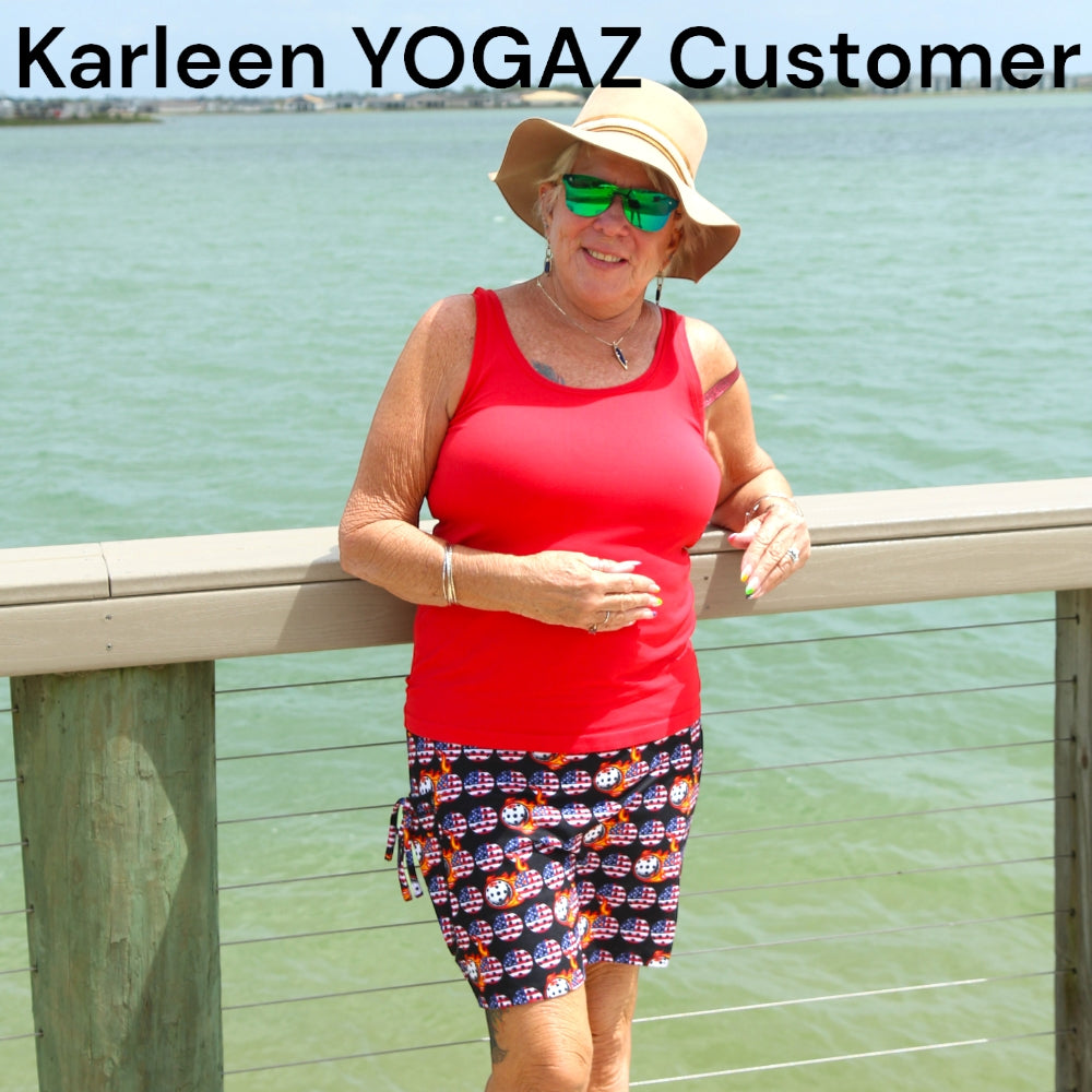 YOGAZ New Pickleball USA Skort are here Sizes Extra Extra Small to XXL - YOGAZ