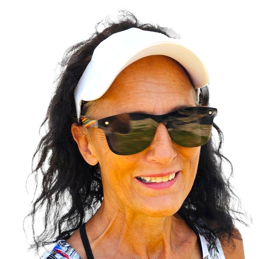 White Bamboo Matching Sun Visor - YOGAZ