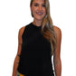 YOGAZ Eco-Friendly Black Bamboo BOW Tank Top in - YOGAZ