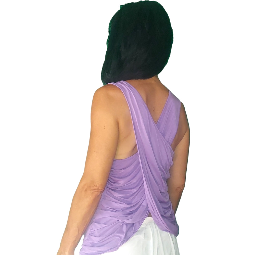 YOGAZ Eco-Friendly Lavender Bamboo BOW Tank Top - YOGAZ