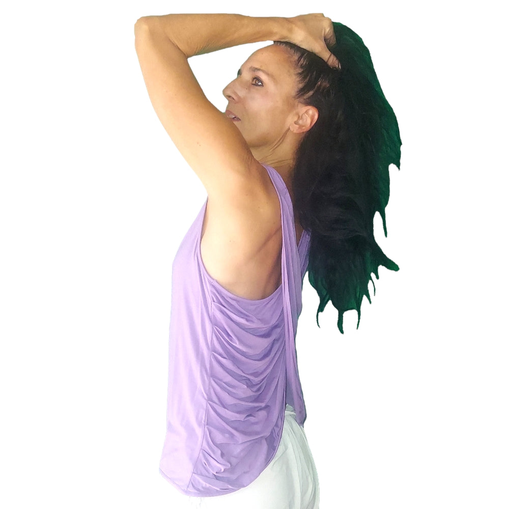 YOGAZ Eco-Friendly Lavender Bamboo BOW Tank Top - YOGAZ