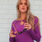 YOGAZ Eco-Friendly Bamboo Breathe Purple Long Sleeve Shirt - YOGAZ