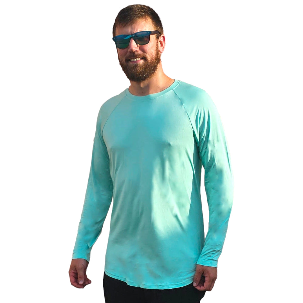 Bamboo UV Protectant Aqua Long Sleeve Shirt - Soft, Breathable, and UV-Resistant - YOGAZ