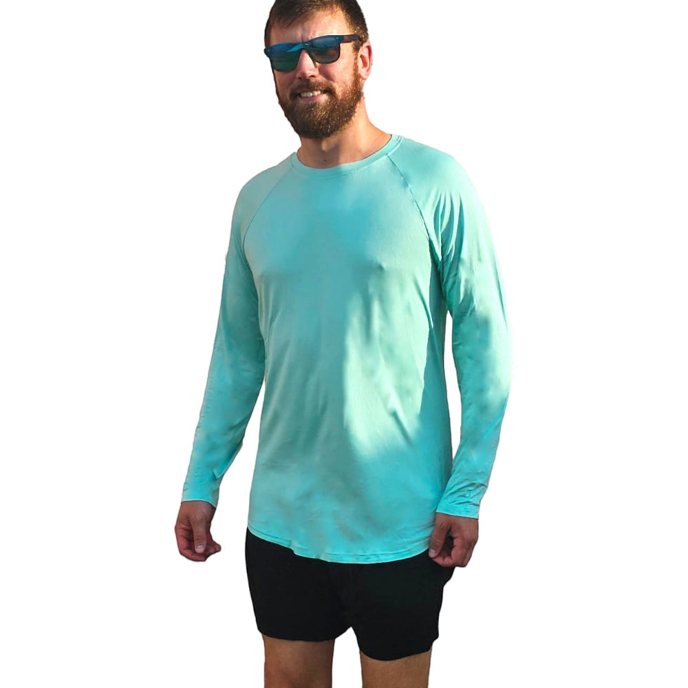 Bamboo UV Protectant Aqua Long Sleeve Shirt - Soft, Breathable, and UV-Resistant - YOGAZ