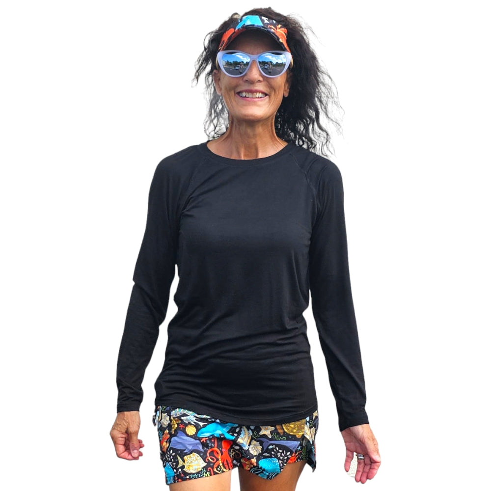 Bamboo UV Protectant Long Sleeve Shirt - Moisture-Wicking, Antibacterial, & UV Shield - YOGAZ