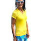 YOGAZ Bamboo UV Protectant V-Neck T-Shirts Yellow Sizes XXS to XXL - YOGAZ