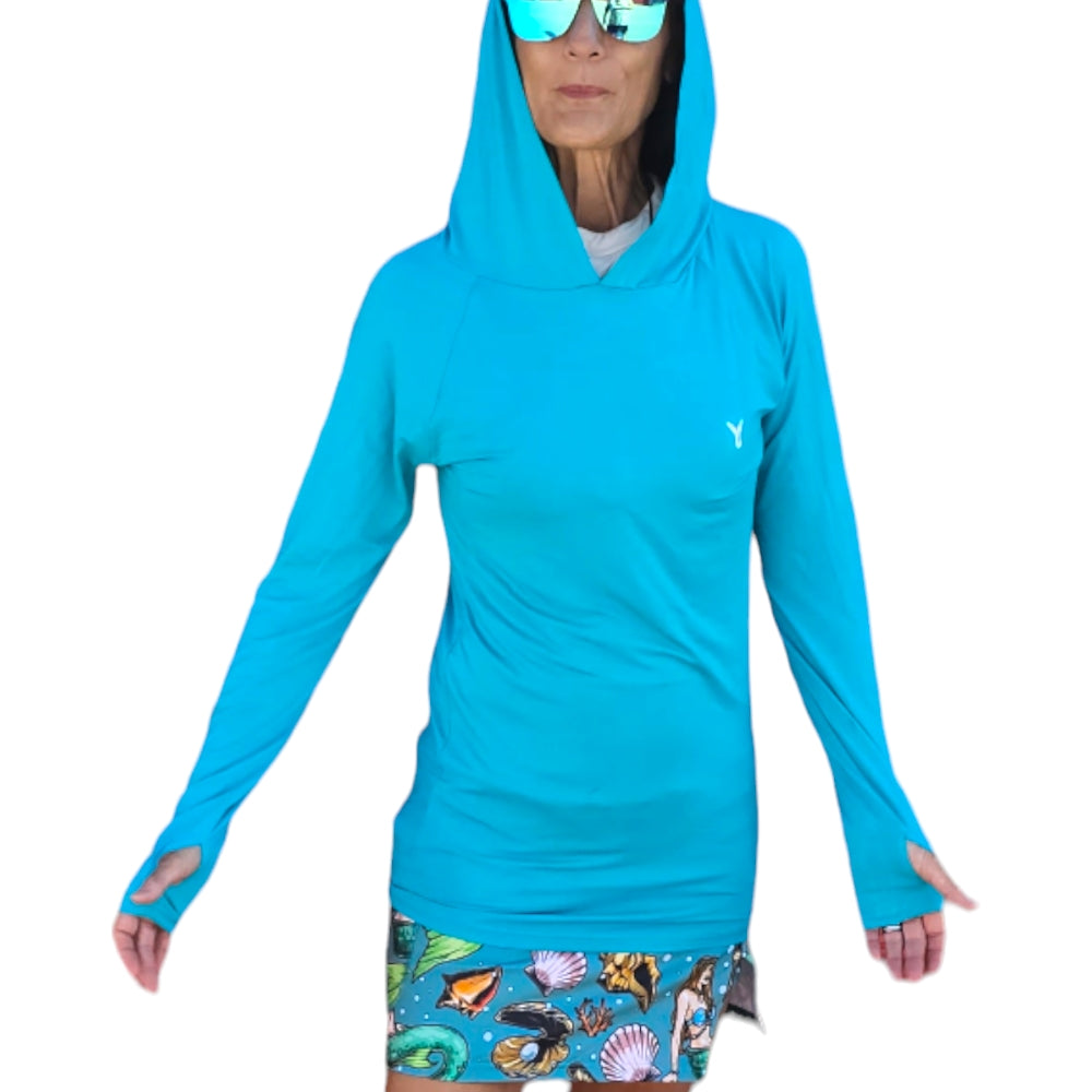 New Aqua Cool Bamboo Hoodie - UV50 Protection & Breathable Fabric - Sizes XS-3XL - YOGAZ