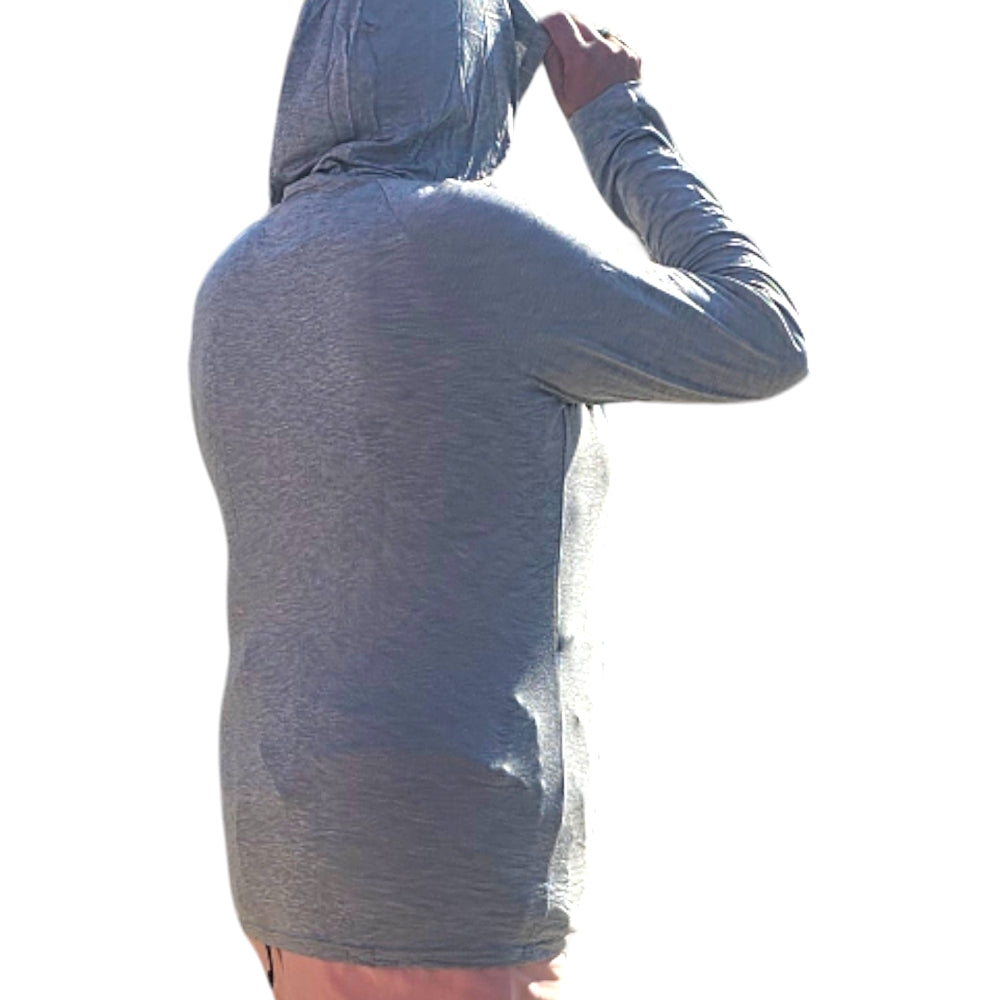 New Bamboo Hoodie - Grey - UV 50 Protection & Breathable - Sizes XS-3XL - YOGAZ