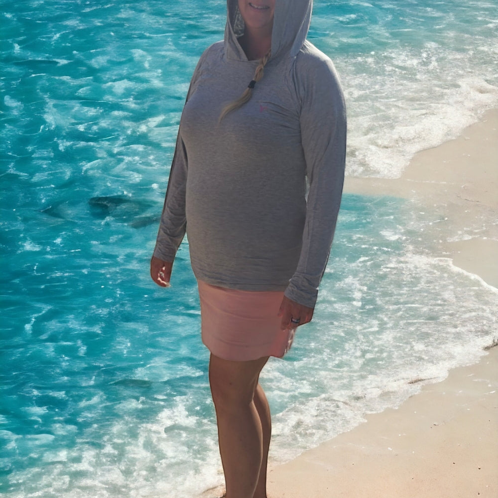 New Bamboo Hoodie - Grey - UV 50 Protection & Breathable - Sizes XS-3XL - YOGAZ