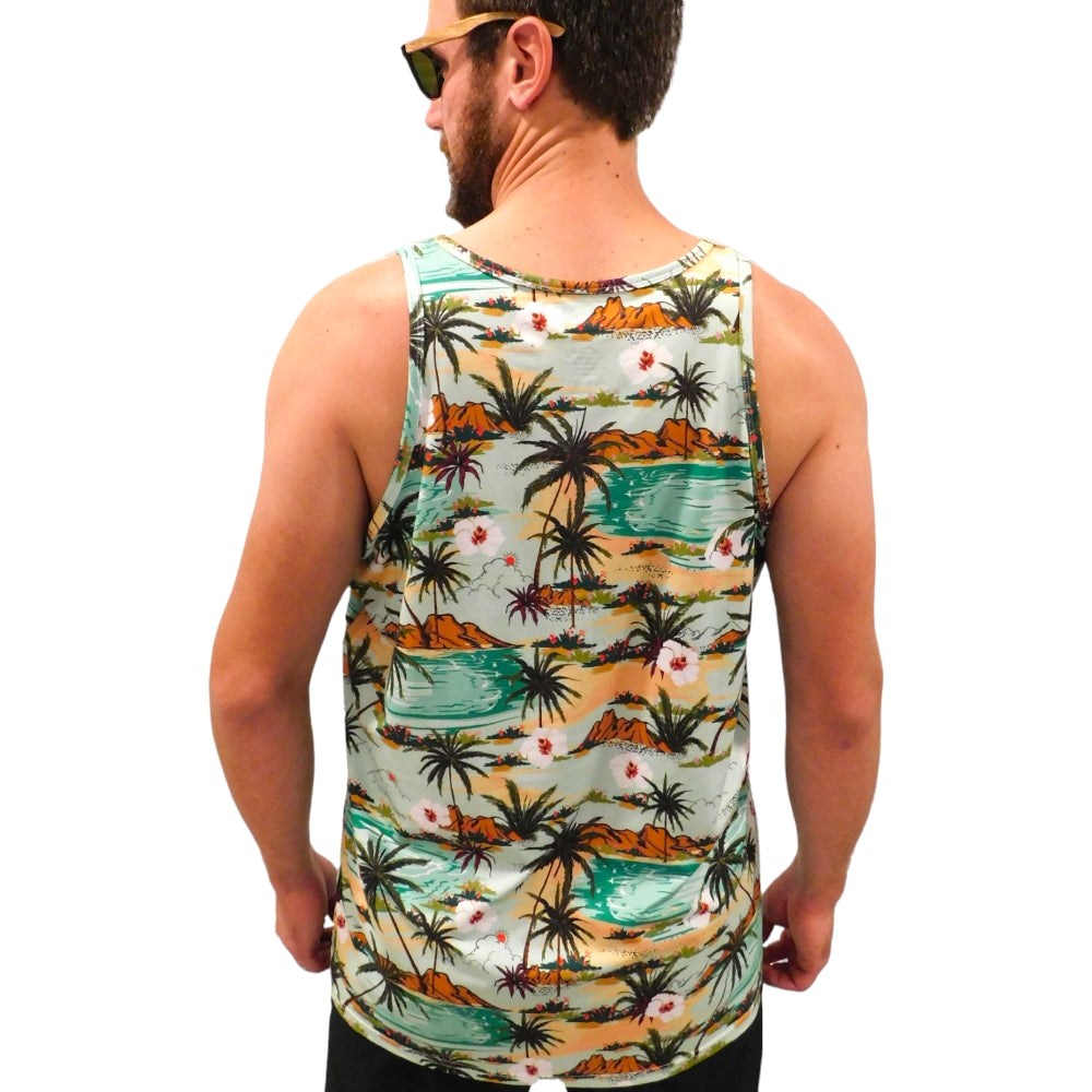 Super Chill Tank Top - Green Island Design Ideal for Gym, Vacations, and Outdoor Activities - YOGAZ