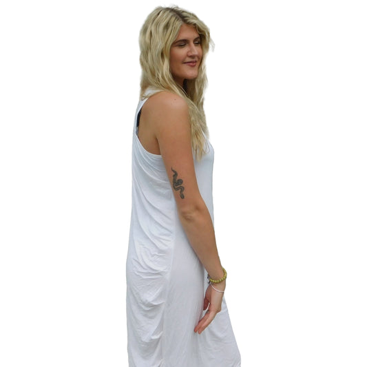Yogaz New Eco Friendly Bamboo  Ivory Swimsuit Cover-Sun Dress is called "Wave". It's super cute, elegant and so comfortable. - YOGAZ