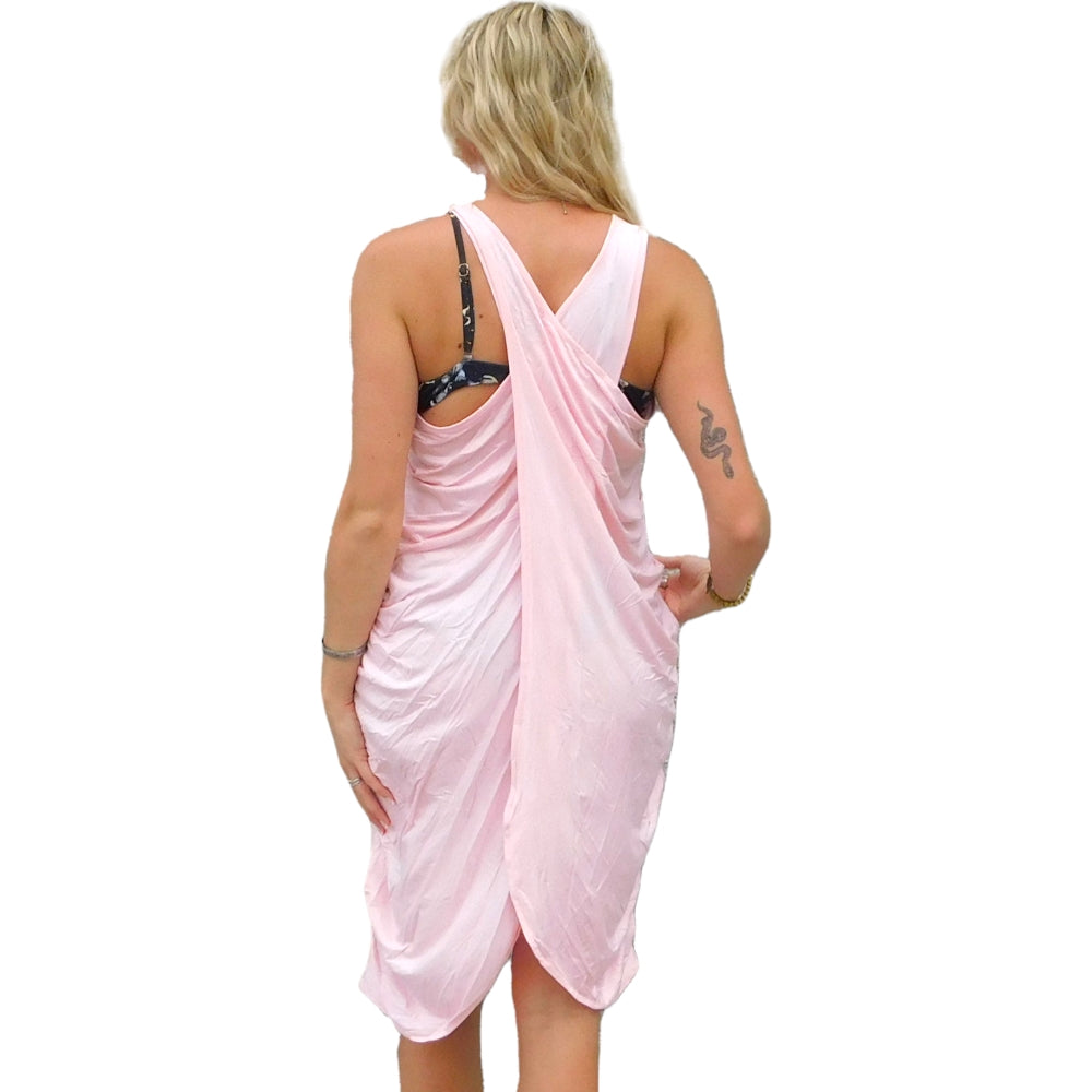 Yogaz New Eco Friendly Bamboo Pink Swimsuit Cover-Sun Dress is called "Wave". It's super cute, elegant and so comfortable. - YOGAZ