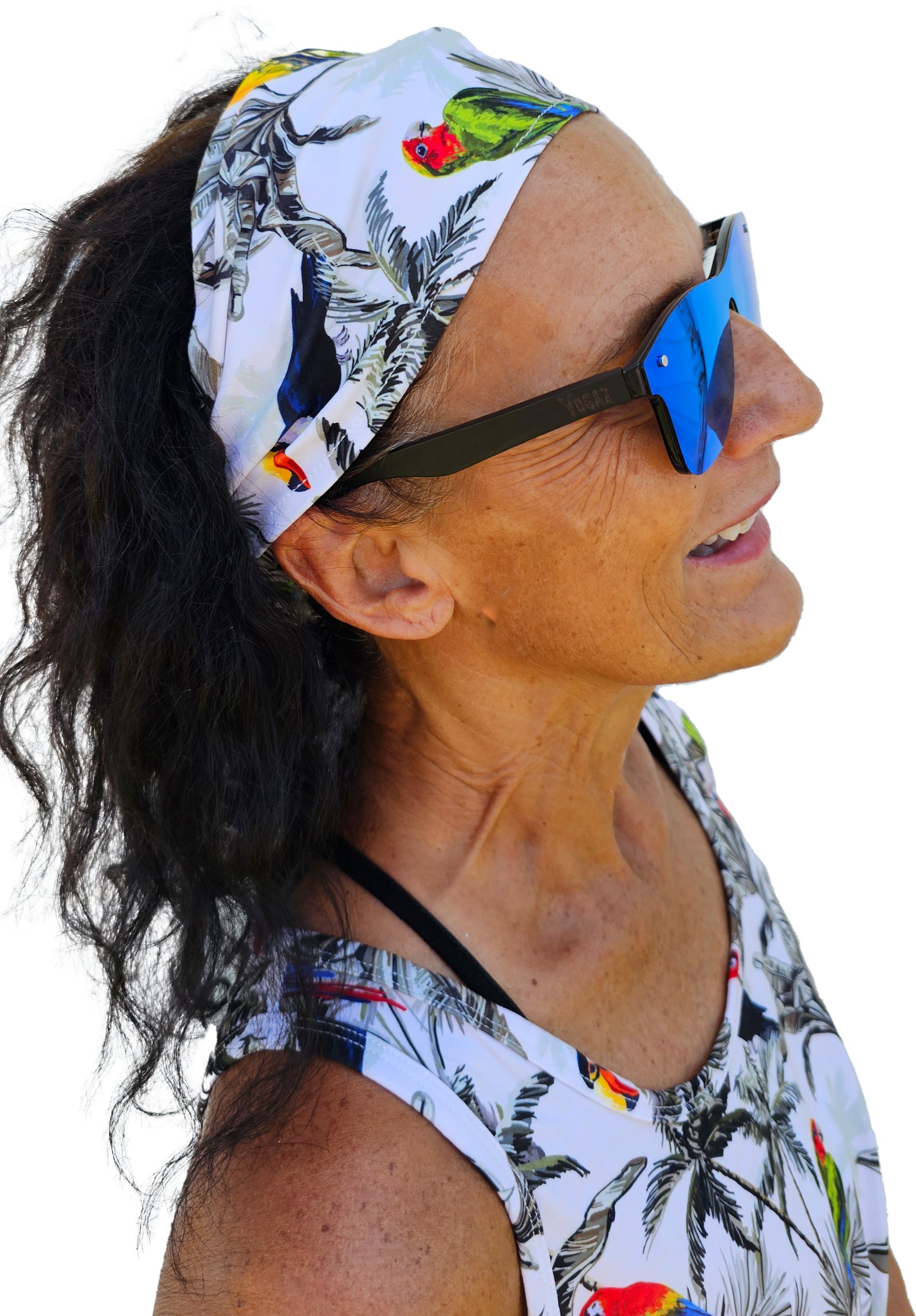 Parrot in Paradise Headband - Matches Parrot in Paradise Tank Top - YOGAZ