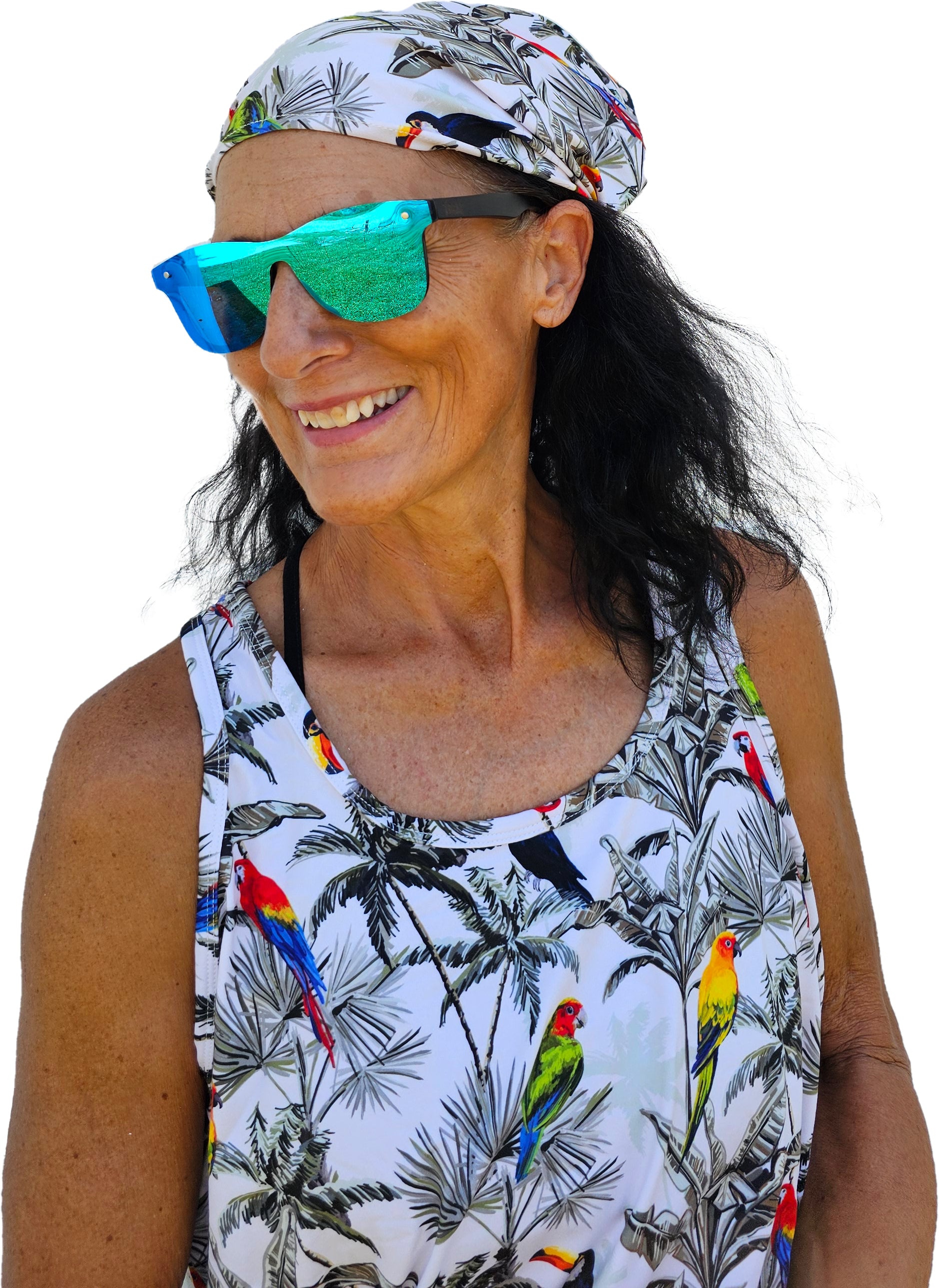 Parrot in Paradise Headband - Matches Parrot in Paradise Tank Top - YOGAZ