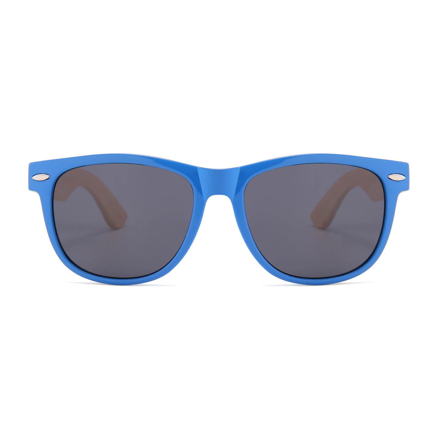 Yogaz Blue Rimmed Bamboo Sunglasses - YOGAZ
