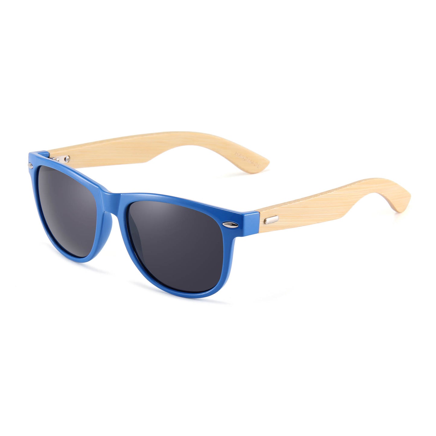 Yogaz Blue Rimmed Bamboo Sunglasses - YOGAZ