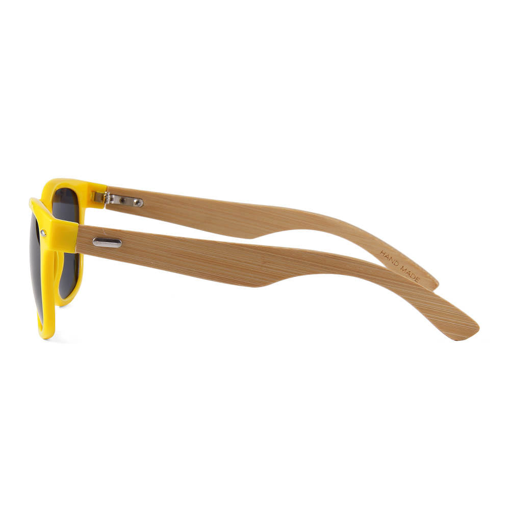Yogaz Yellow Rimmed Bamboo Sunglasses - YOGAZ