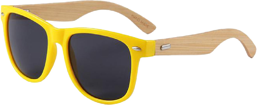 Yogaz Yellow Rimmed Bamboo Sunglasses - YOGAZ